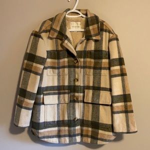 American Eagle Sherpa Lined Shacket Jacket